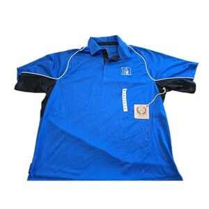 Duke Blue Devils Polo Shirt Mens XL Campus Drive NCAA Short Sleeve Blue Black